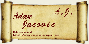 Adam Jačović vizit kartica